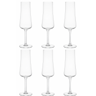 Jogo 6 Taças 250ml Para Champanhe Iduna Cristal Ecológico